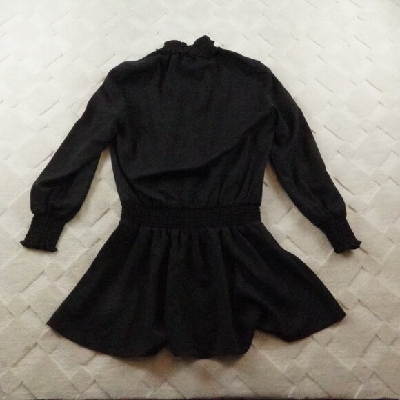 Amanda Uprichard Kestin Ruffle Mini Dress Womens Small in black - Picture 11 of 12